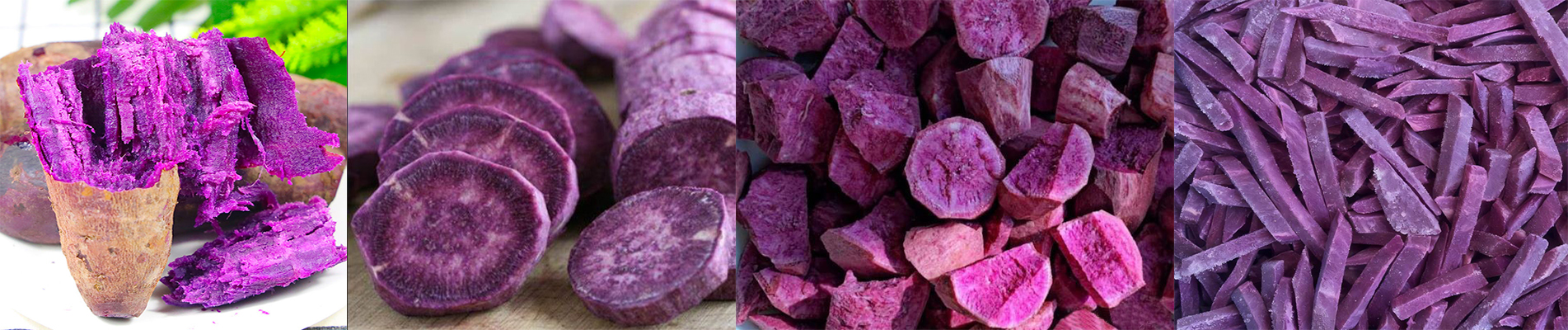 Patate douce violette congelée