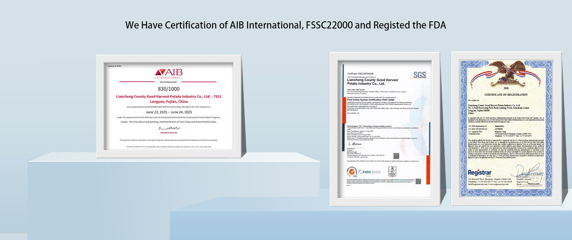 Certificats AIB et FSSC22000